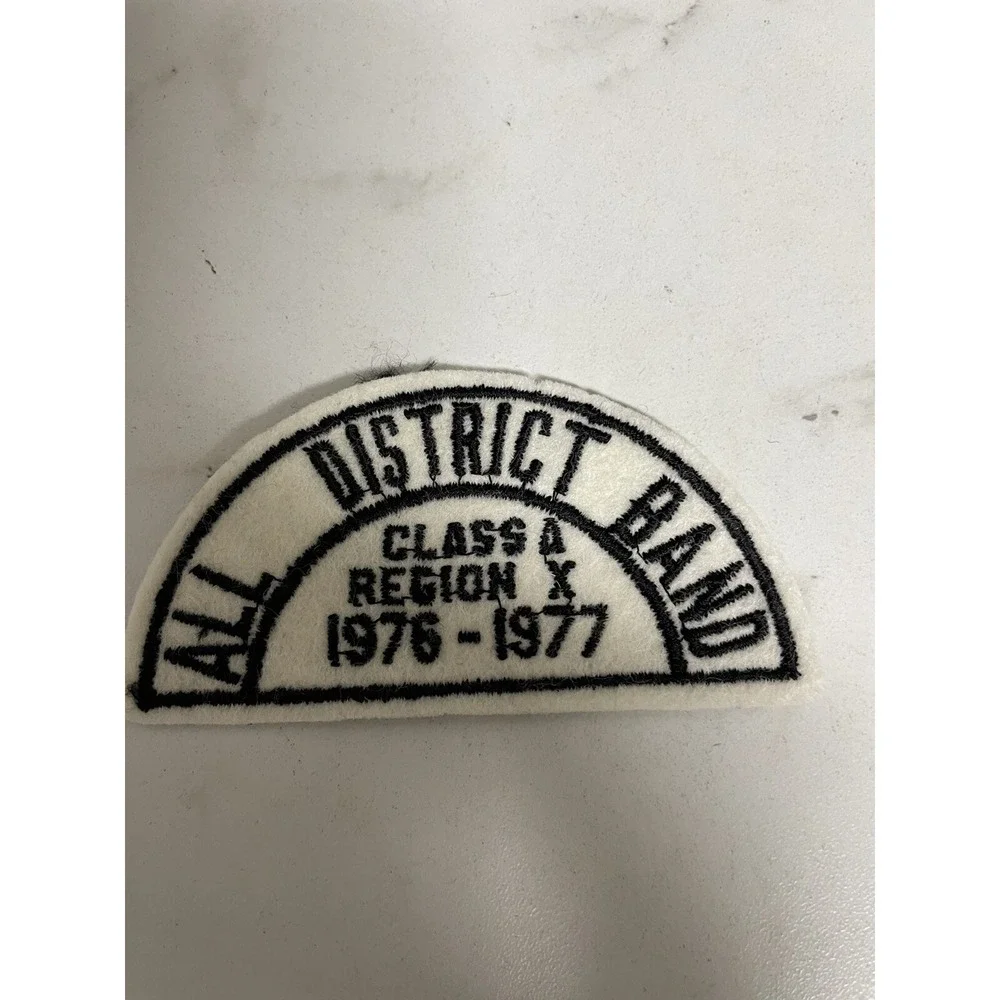 Set of 3 1970s All District‎ Band Letter Jacket Embroidered Patch Badge